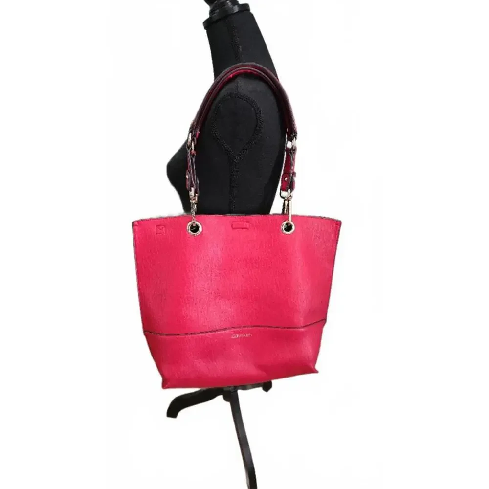 Calvin Klein Sonoma Reversible Tote Bag with Pouch – Red (Large) - Picture 7 of 7